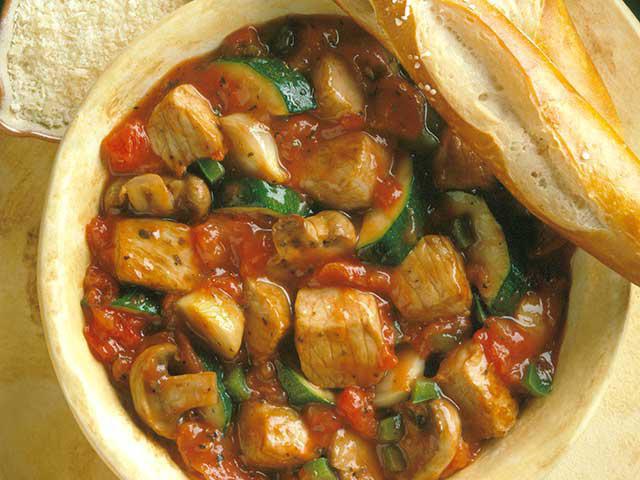 braised eggplant with zucchini and tomatoes recipe