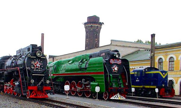 the steam locomotive Museum in St. Petersburg