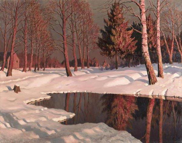 winter in the paintings of Russian artists