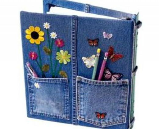 crafts made from old jeans with their hands
