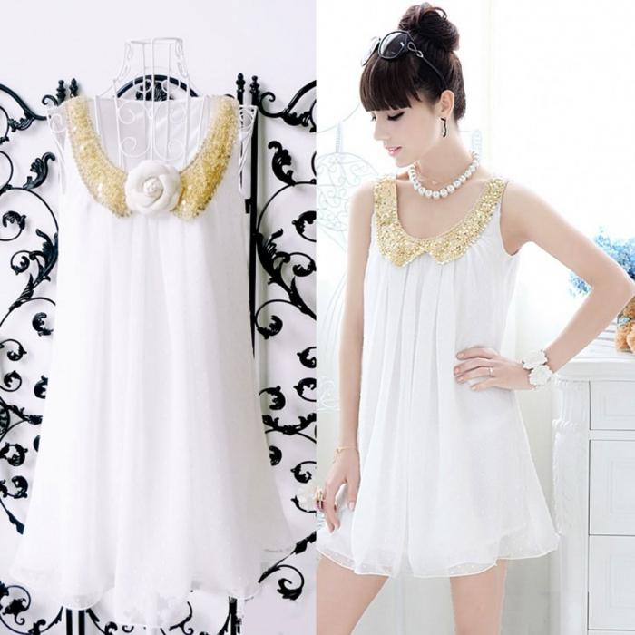 branco vestido de verão