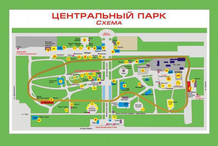 図の中央公園のクラスノヤルスク