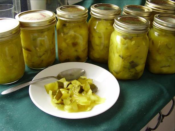 Sliced cucumbers in mustard for the winter