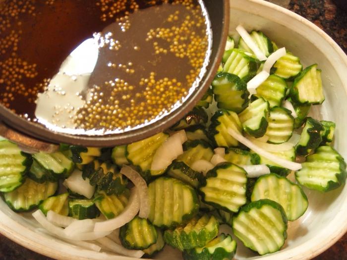 recipe sliced cucumbers with mustard