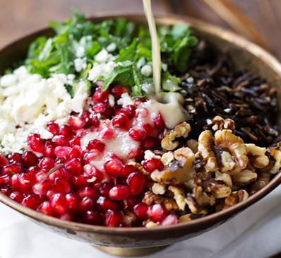 salad with pomegranate and walnuts