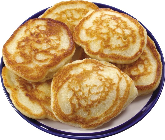 Pancakes on kefir with cheese