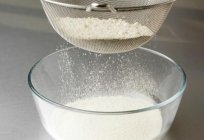 What should be the sieve for sifting flour?