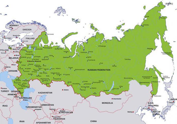 la longitud total de las fronteras de rusia