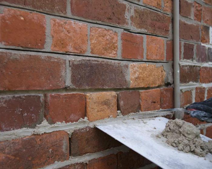 die Normen der Verbrauch von Zement pro 1 m2 Mauerwerk Ziegel
