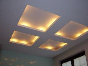 Make a two-level ceiling of plasterboard