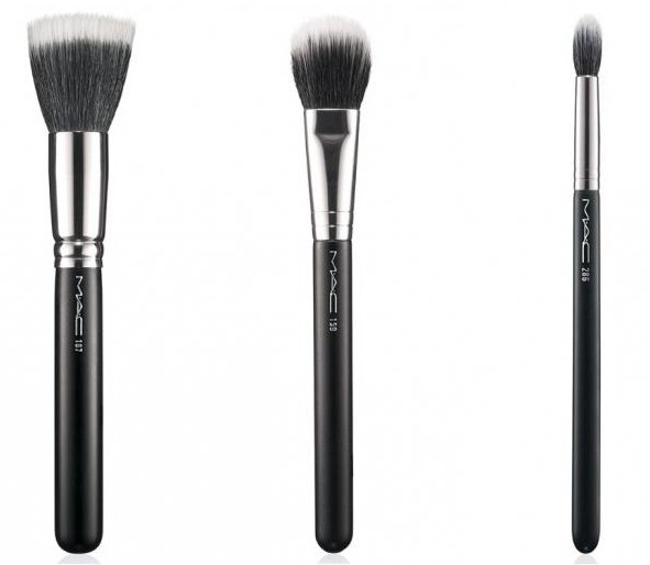 set of brushes for makeup mac 12 pieces