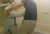Lavabo con pedestal para el baño: la instalación de sus manos