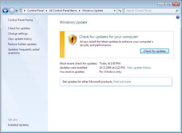 update for windows 7