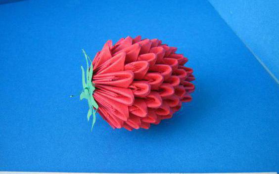 origami berries and fruits