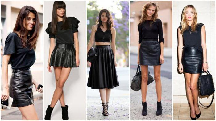 styles of leather skirts