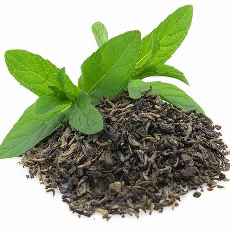 las hojas de té verde