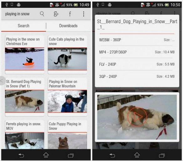 download video youtube'a yüklenmiş android