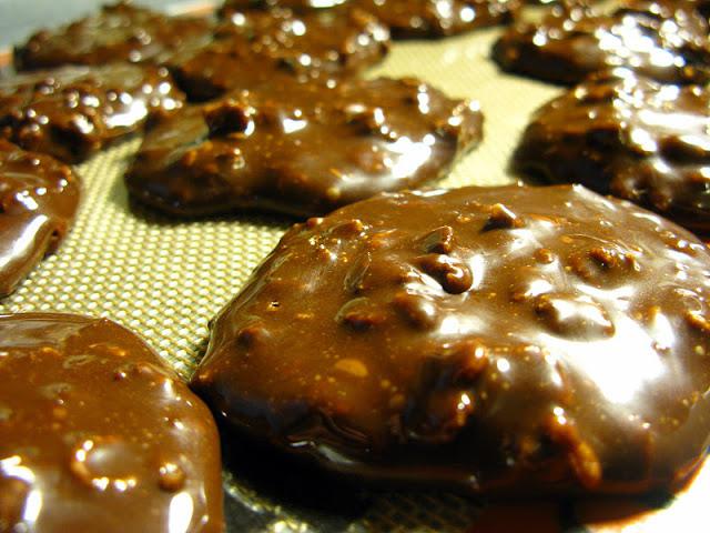 baby biscuits in chocolate glaze