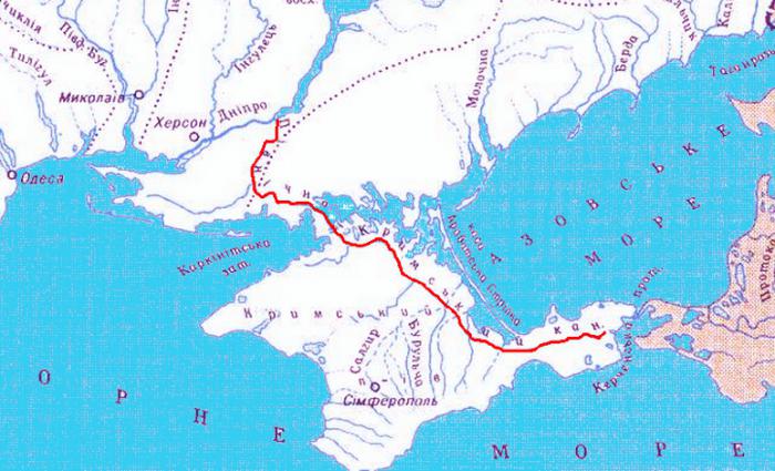 паўночна крымскі канал карта