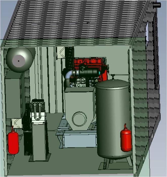 Diesel-Power Container-Typ