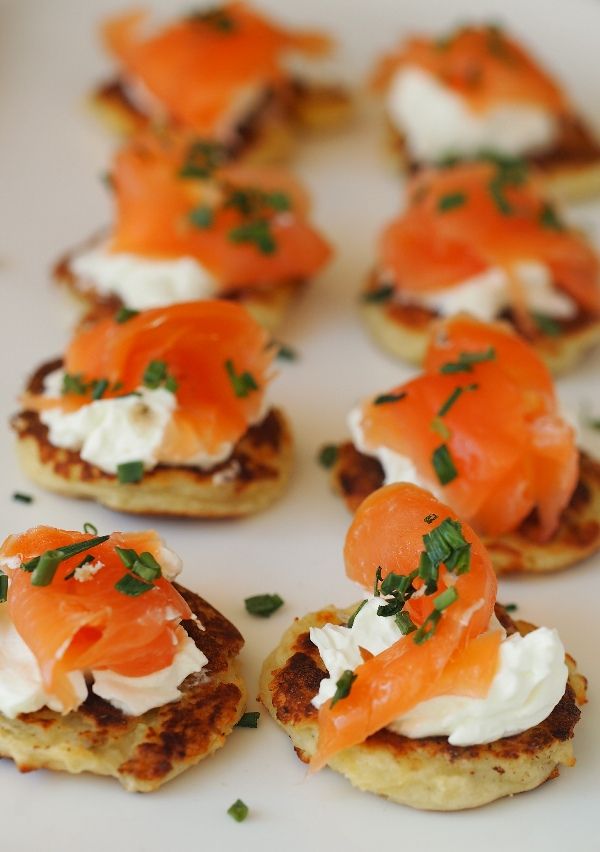 canape with red fish photo