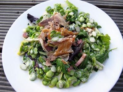 salad with smoked mackerel