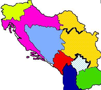 Yugoslavia broke up into which States