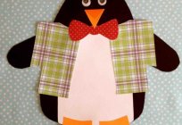 Applique Penguin. Crafts for kids