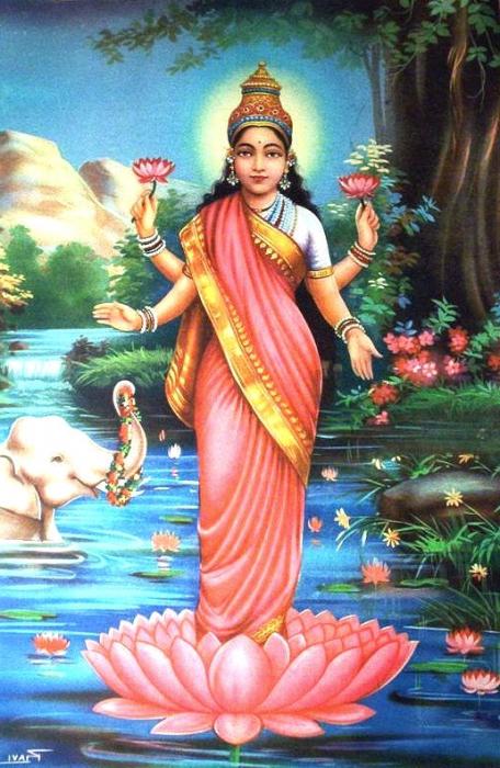 Indian goddess Lakshmi