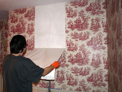 how to tear off old wall-paper