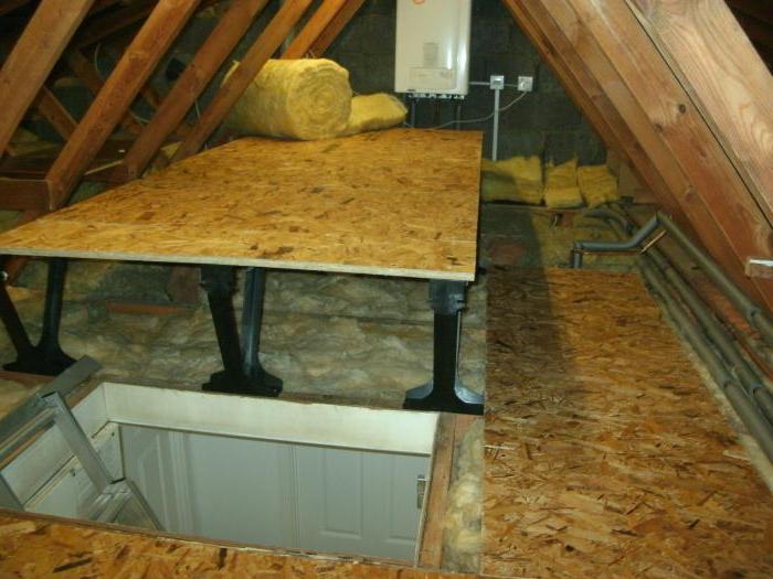 insulation attic in a private house with his own hands foam