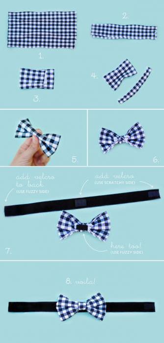 pattern bow tie on elastic
