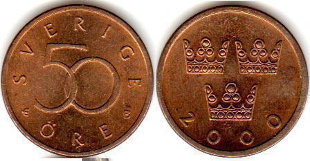 las monedas de suecia foto