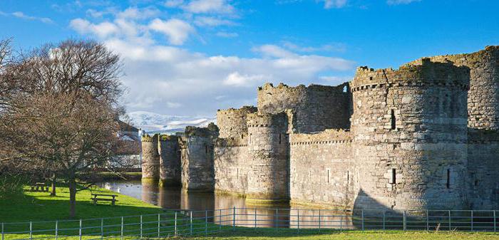 the castle of Beaumaris in Wales