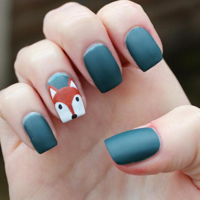 autumn manicure with Fox