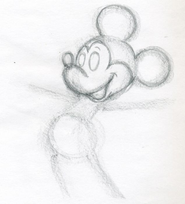 cómo dibujar a mickey mouse