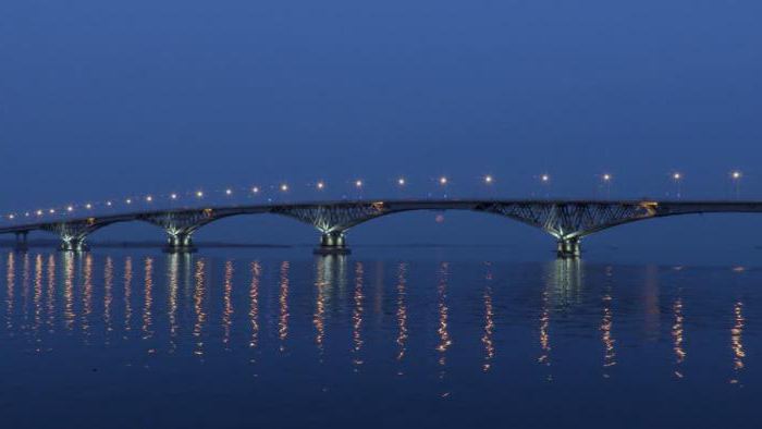 die Schließung der Reparatur der kaiserlichen Brücke in Uljanowsk