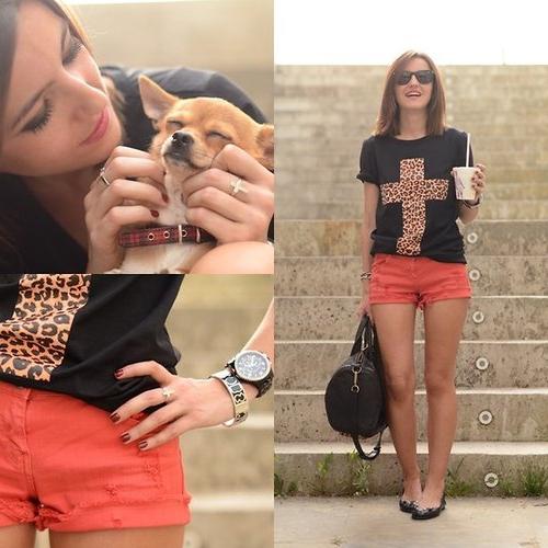 t-shirt with leopard cross
