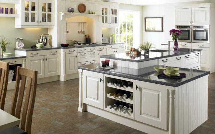 Height countertops in the kitchen, from the floor to the height of the