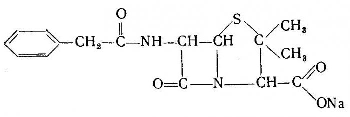бензилпенициллина la sal sódica de la instrucción sobre la aplicación de las indicaciones