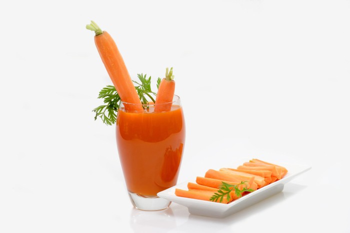 el Tratamiento de jugo de zanahoria