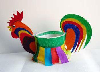 how to make a cock out of colored paper