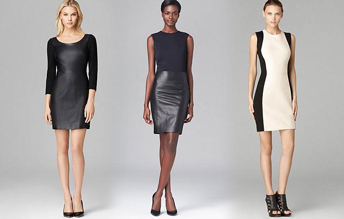dresses with leather inserts