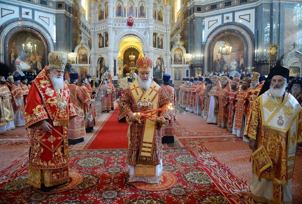 la Fiesta en el templo ortodoxo