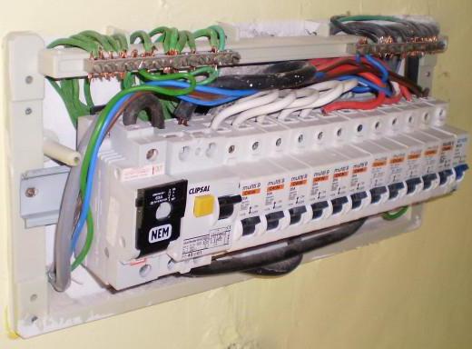 installation of electrics in the cottage