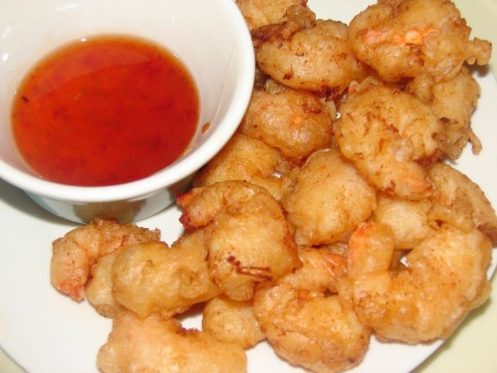 Shrimp fried in batter recipe