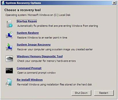 geri yükleme Aracını çalıştırmak için Windows 7
