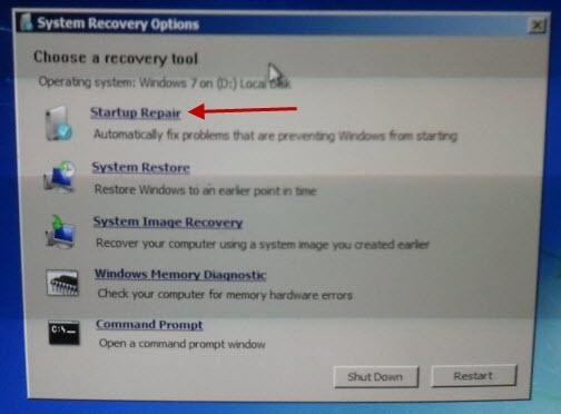 repair boot loader windows 7 what can I do