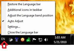 reparo de inicialização e de trabalho a barra de idiomas no windows 7