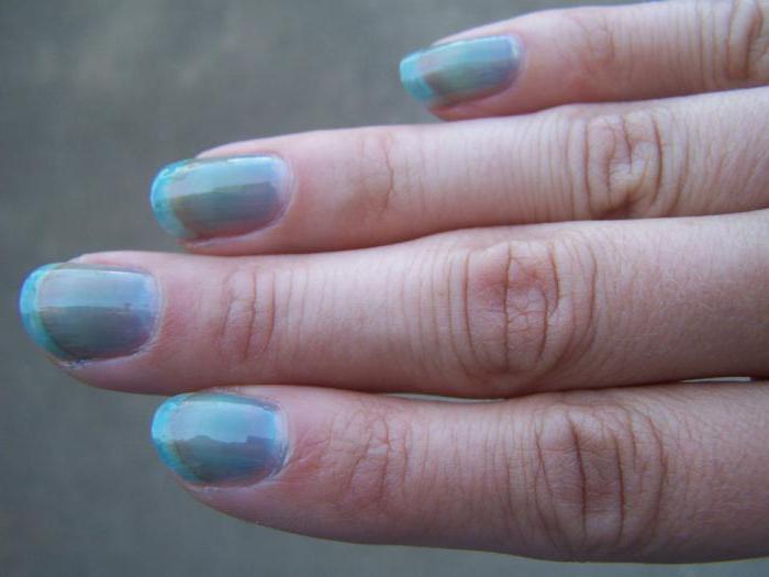 niebieski manicure french